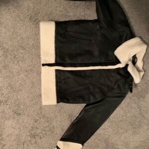 Universal Thread Kids Jacket in Black with Cream Accents